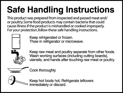 Example of Safe Handling Label
